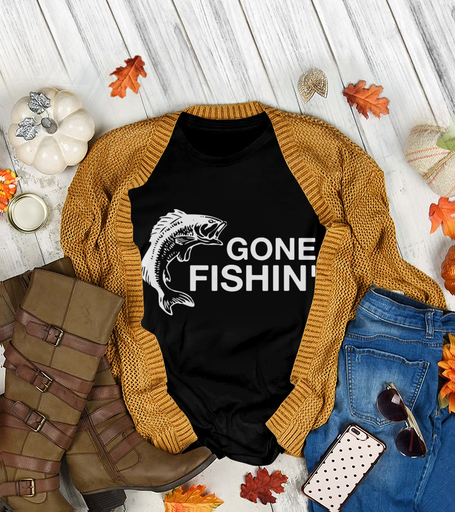 Gone Fishin' Funny Bass Fishing Adventure T-Shirt