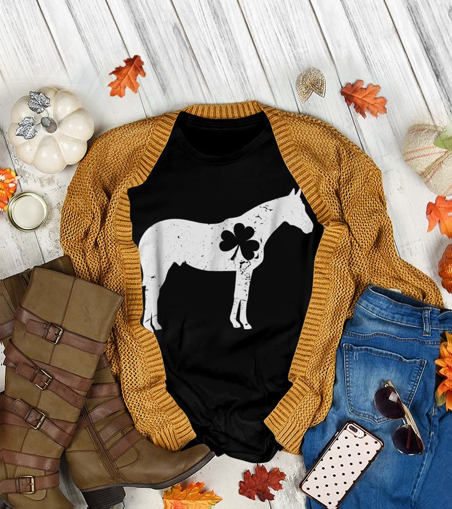 Horse Shamrock Horse Saint Patrick's Iconic T-Shirt