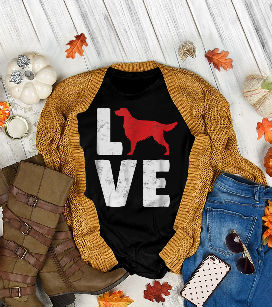 LOVE Irish Setter Dog Red T-Shirt