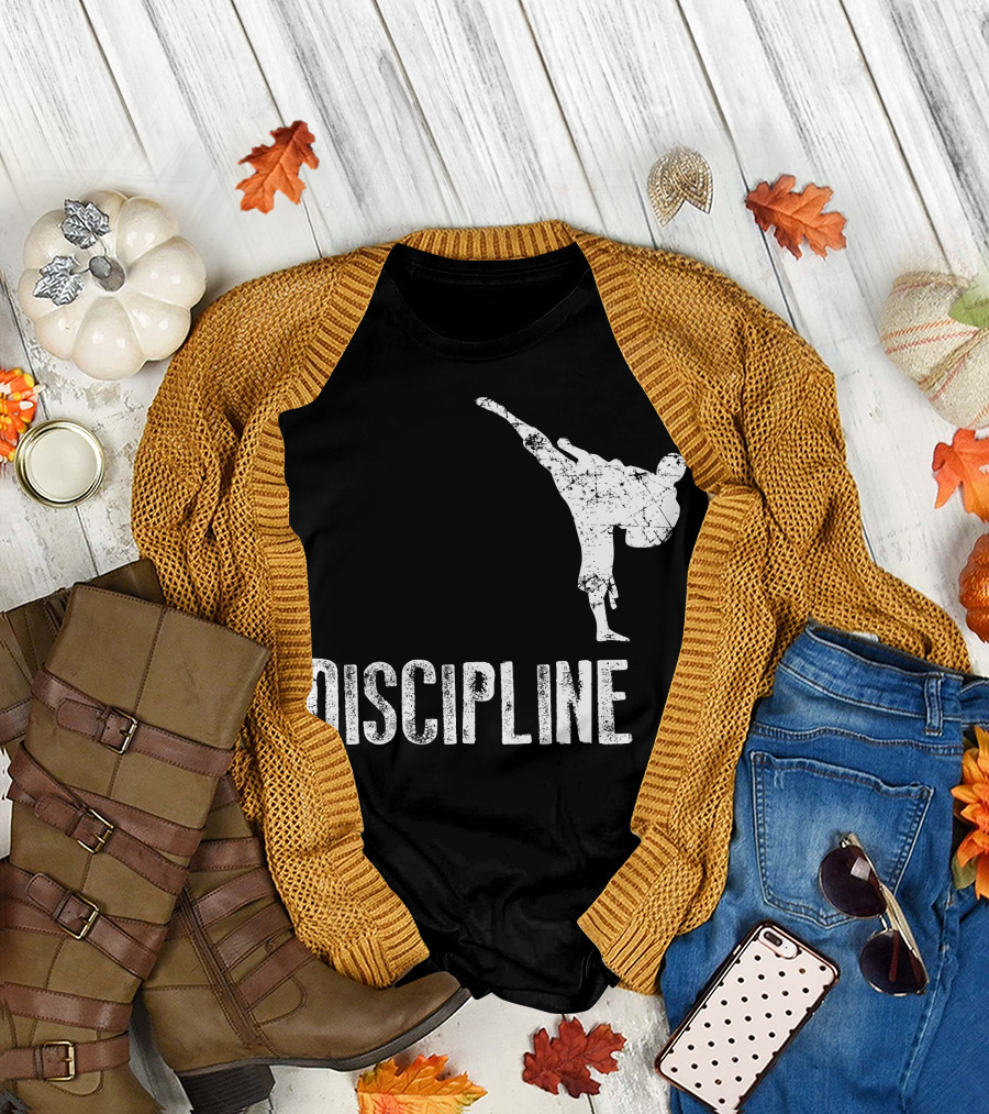 Karate Discipline Cool Martial Arts High Kick T-Shirt