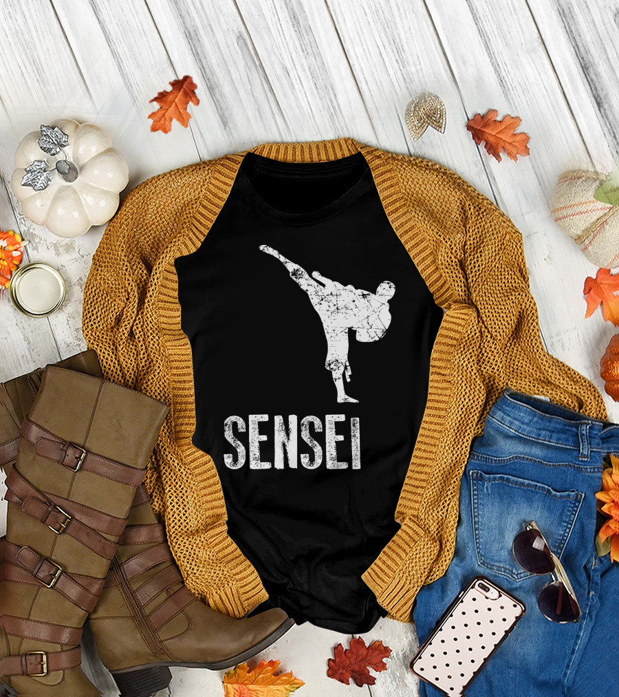 Sensei Karate Martial Arts Kick T-Shirt