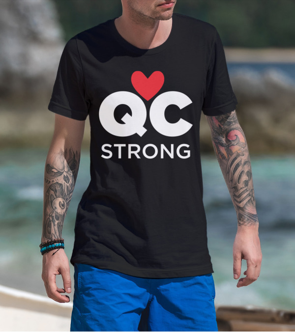 QC Strong Quad City Strong Heart T-Shirt