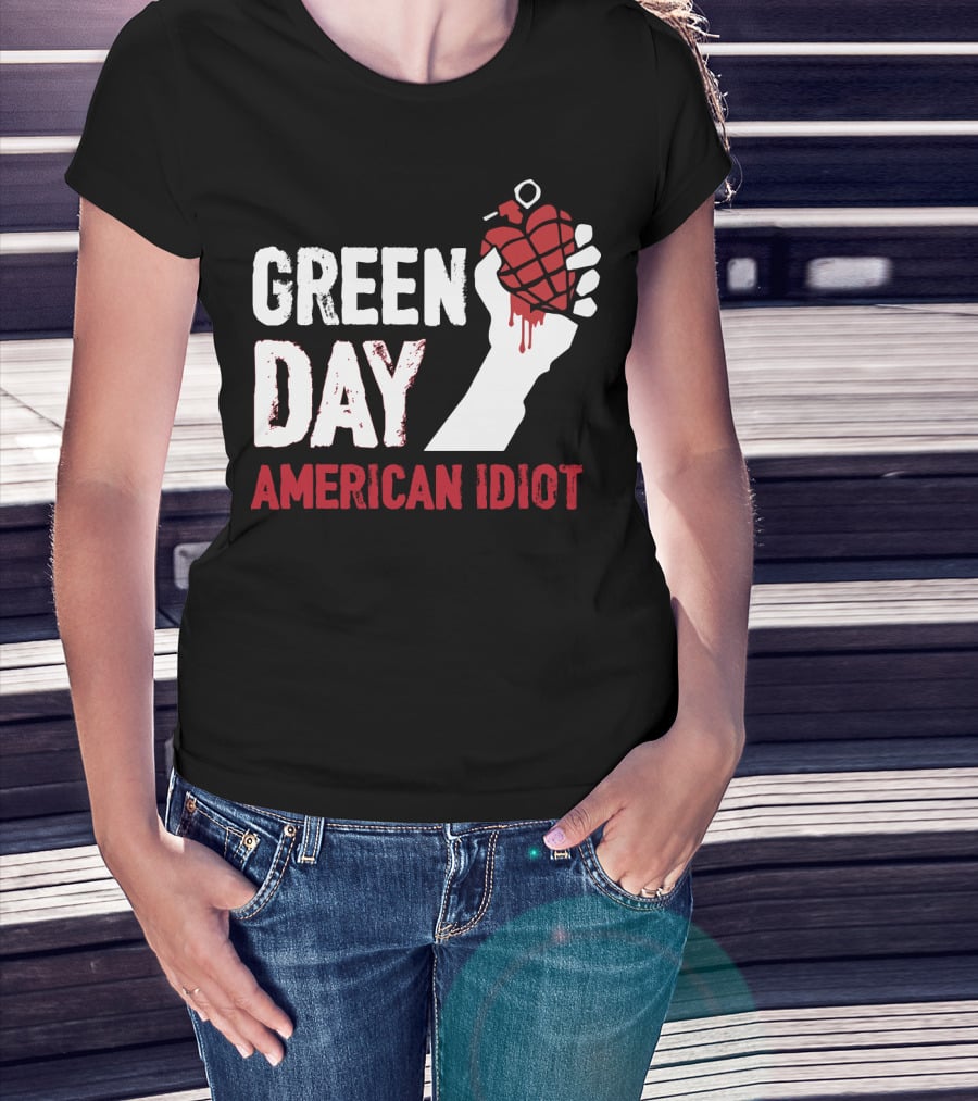 Green Day American Idiot Heart Grenade T-Shirt