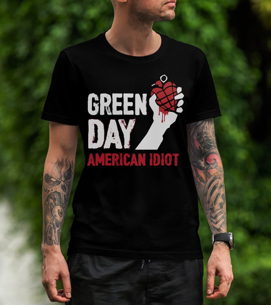 Green Day American Idiot Heart Grenade T-Shirt