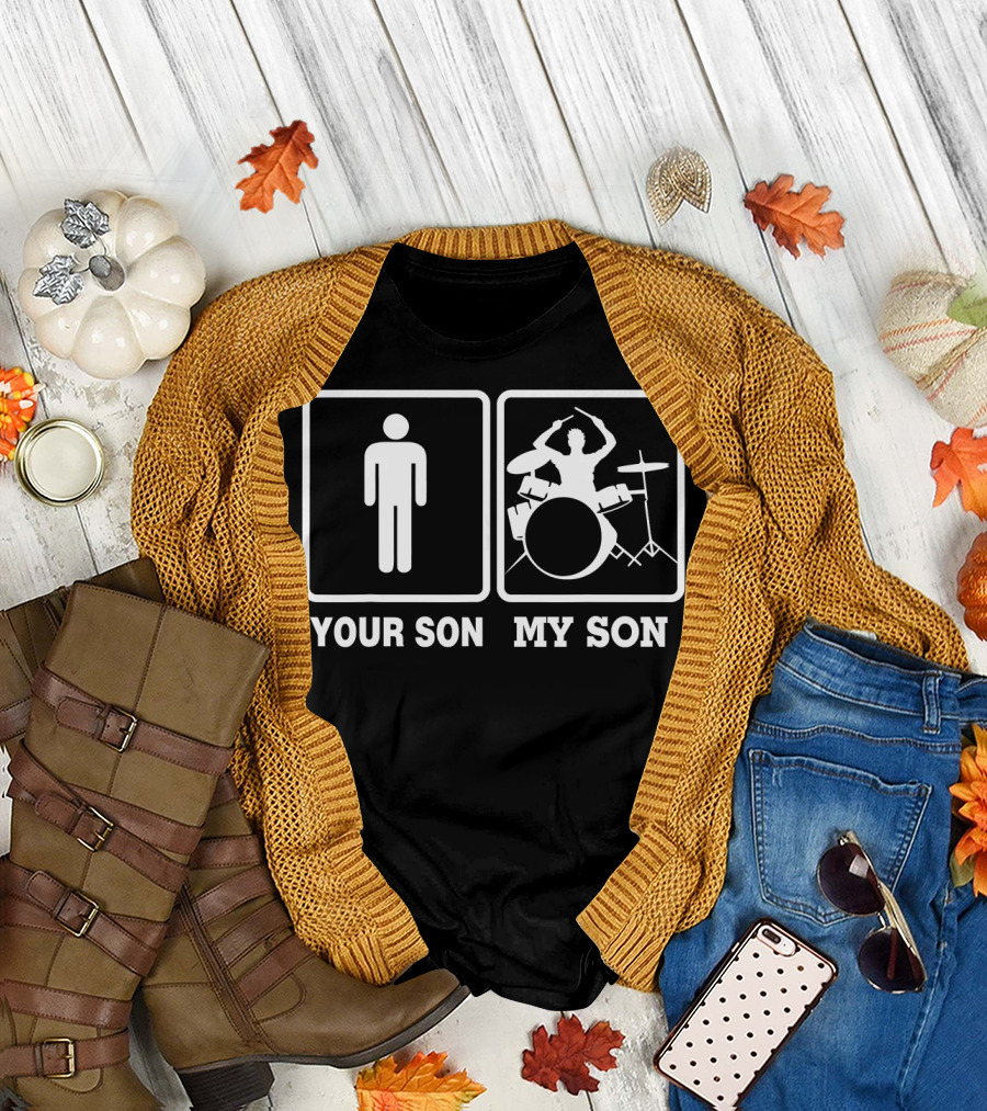 Your Son My Son Drummer Icon Comparison T-Shirt