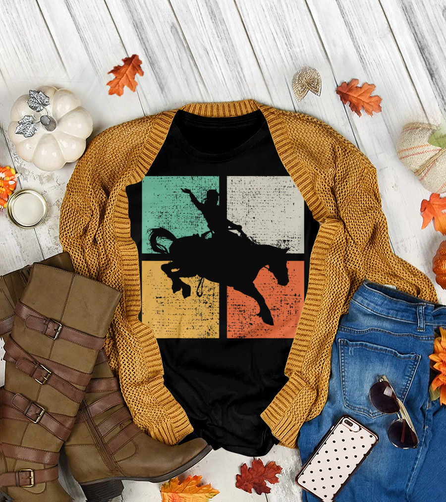 Rodeo Retro Vintage Horse Rider Eques T-Shirt