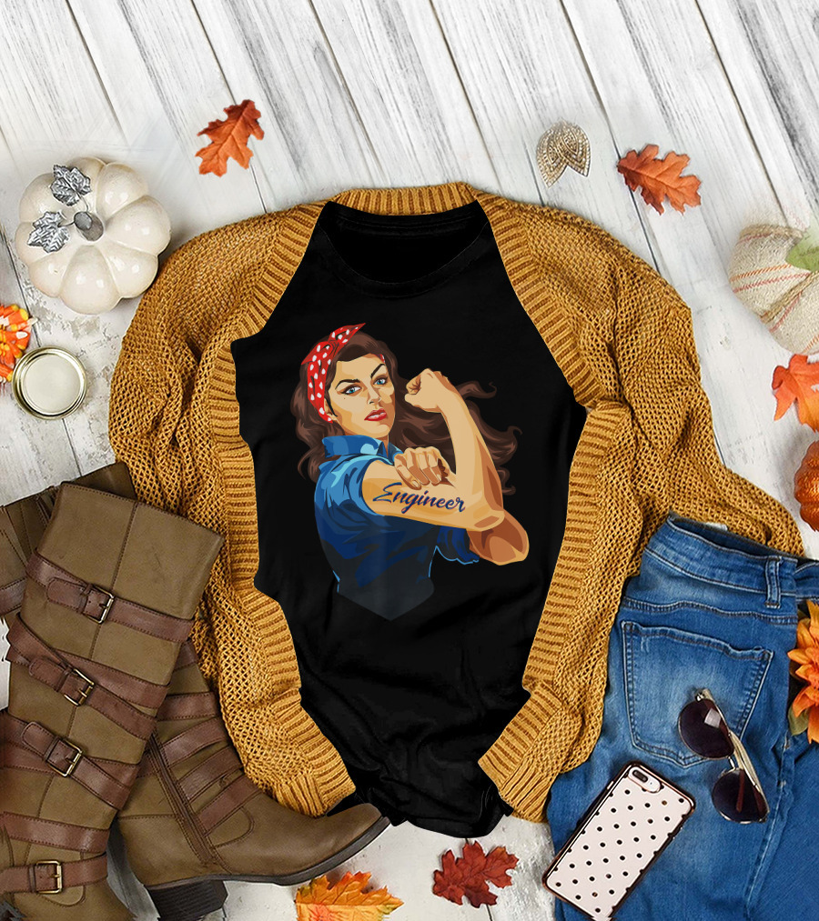 Rosie The Riveter Engineer Iconic Empowerment T-Shirt