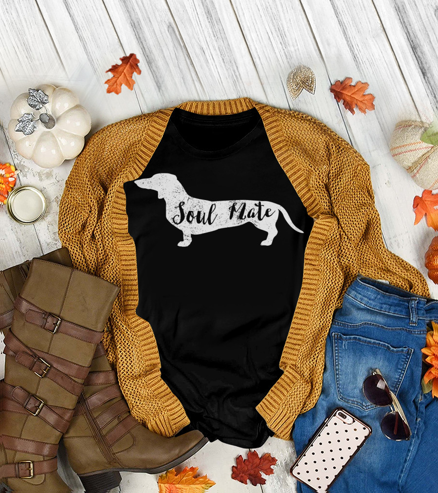 Soul Mate Dachshund Lovers Vintage Soul Mate T-Shirt