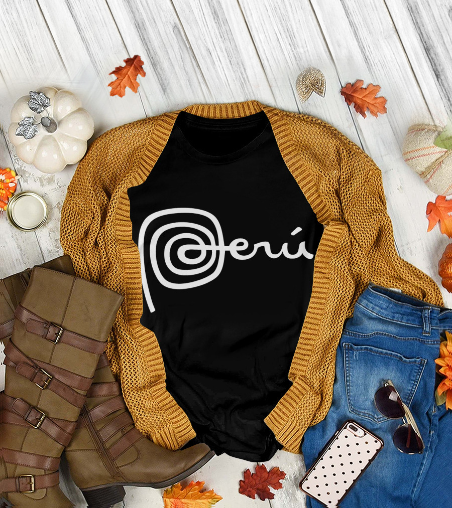 TEOFRA Marca Perú Spiral Text T-Shirt