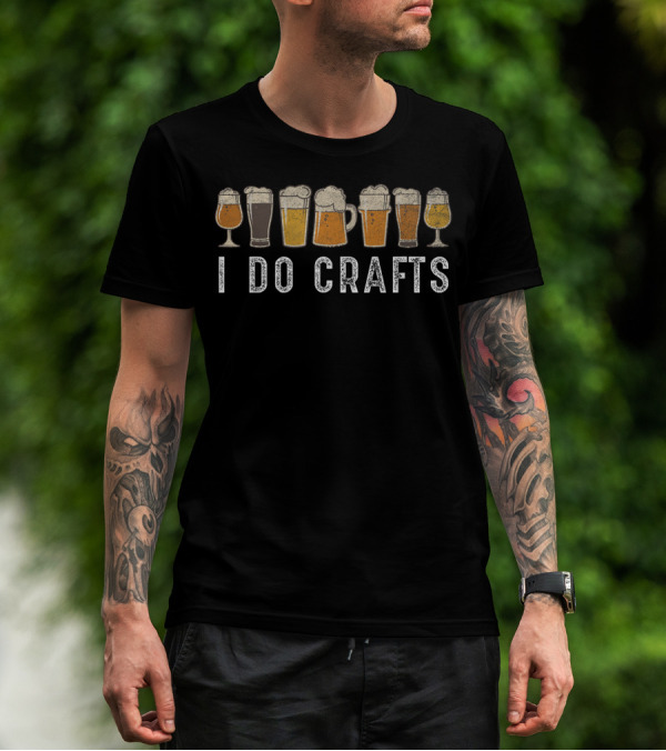 Craft Beer Vintage I Do Crafts Beer Glasses Collection T-Shirt