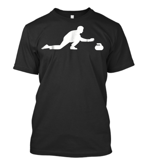 Curling Player Silhouette With Stone T-Shirt