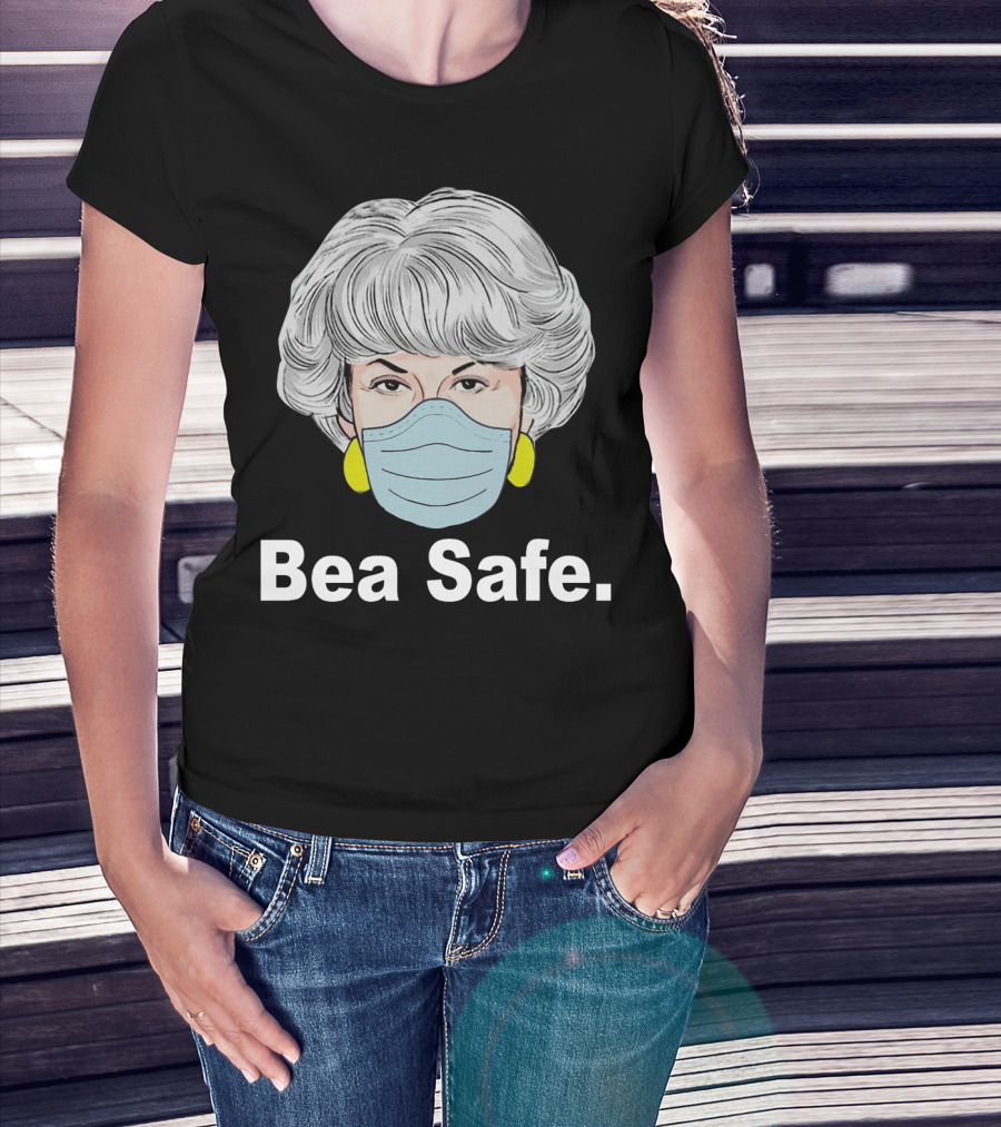 Bea Safe Masked Woman With Yellow Earrings T-Shirt