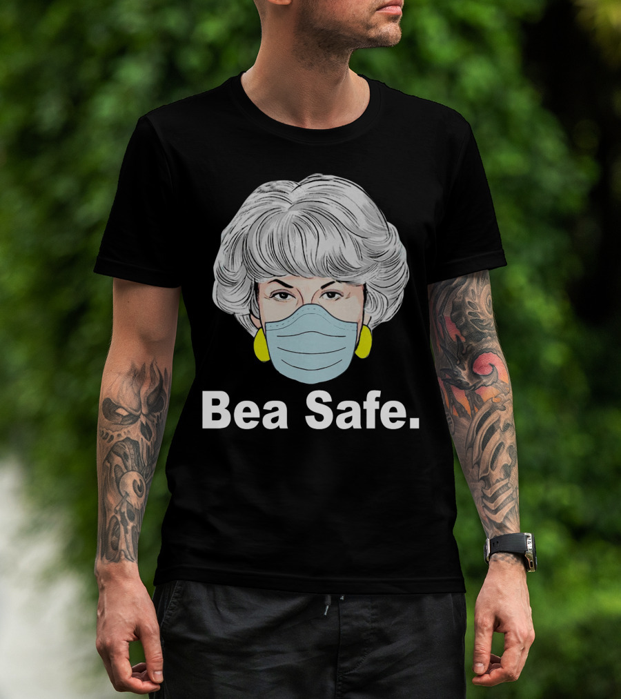 Bea Safe Masked Woman With Yellow Earrings T-Shirt