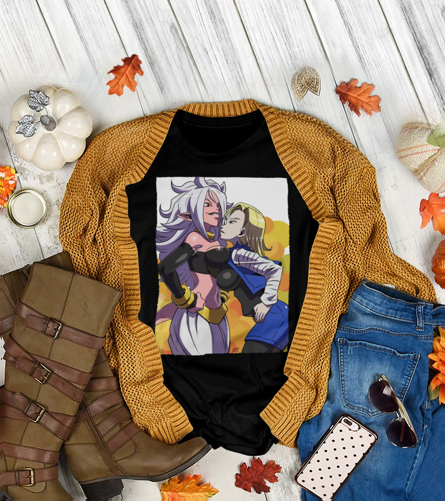 Dragonball Z Super Android 21 vs Android 18 Face-Off T-Shirt