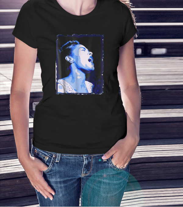 Billie Blues Holiday Jazz Iconic Vocalist Artful Expression T-Shirt
