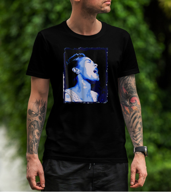 Billie Blues Holiday Jazz Iconic Vocalist Artful Expression T-Shirt