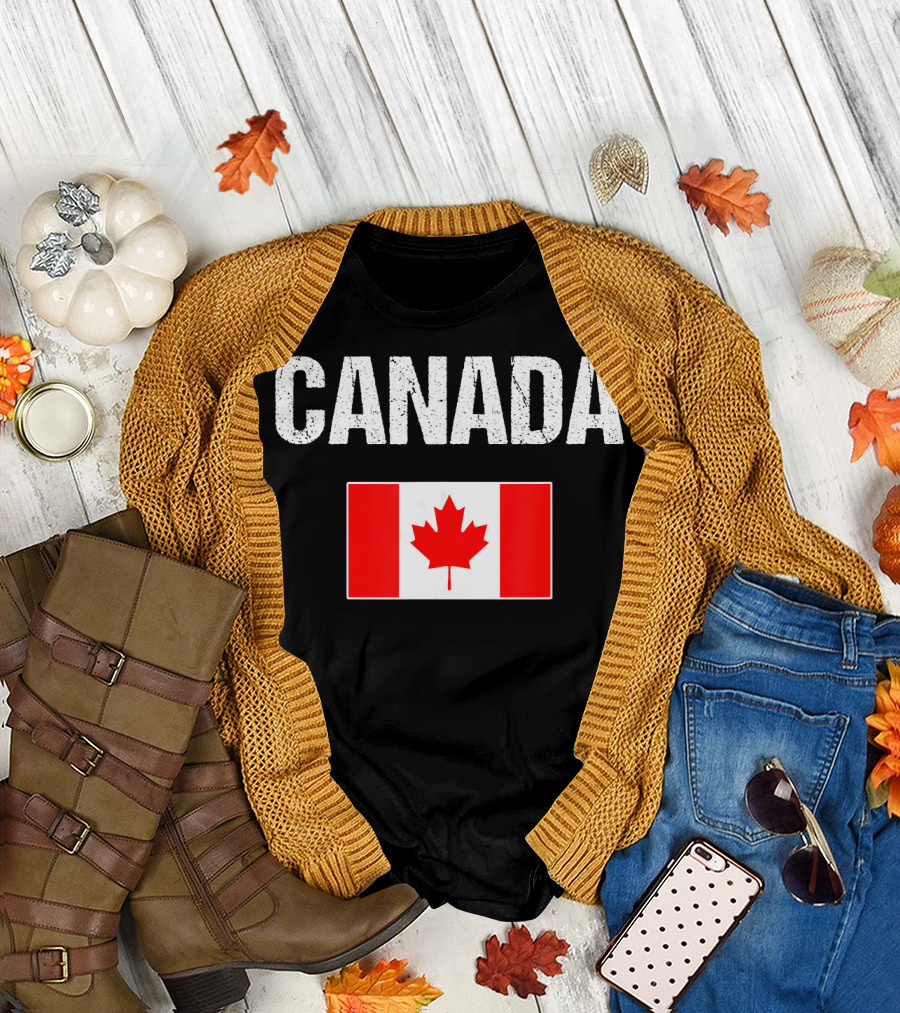 Canada Canadian Flag For MenWomenYo T-Shirt