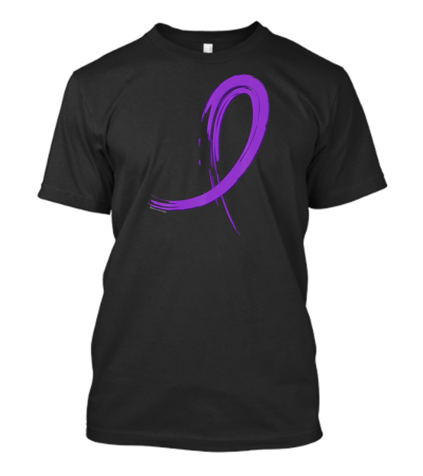 Chiari Malformation Purple Ribbon Brushstroke T-Shirt