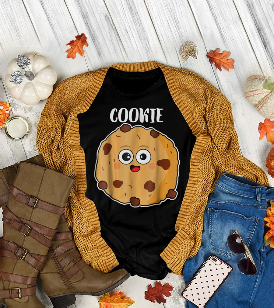 COOKIE Cute Chocolate Chip Smiling Cartoon T-Shirt