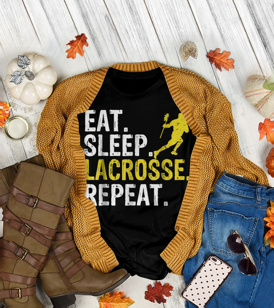 Eat Sleep Lacrosse Repeat Sports Team Gam T-Shirt