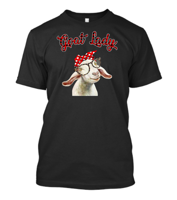 Goat Lady Red Polka Dot Bandana Glasses T-Shirt