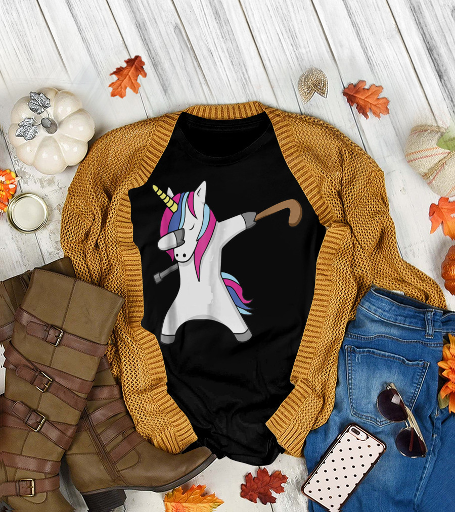 Field Hockey Unicorn Dab T-Shirt