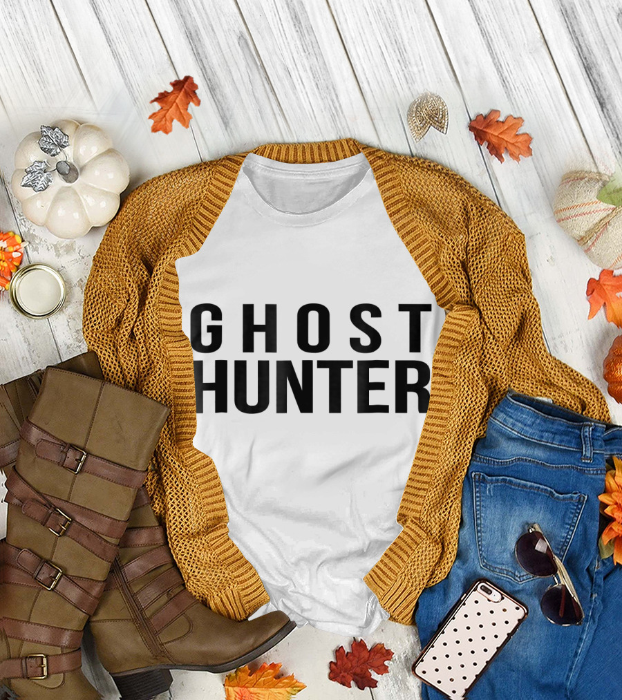 Ghost Hunter Let's Go Ghost Hunting Dark Lettering T-Shirt