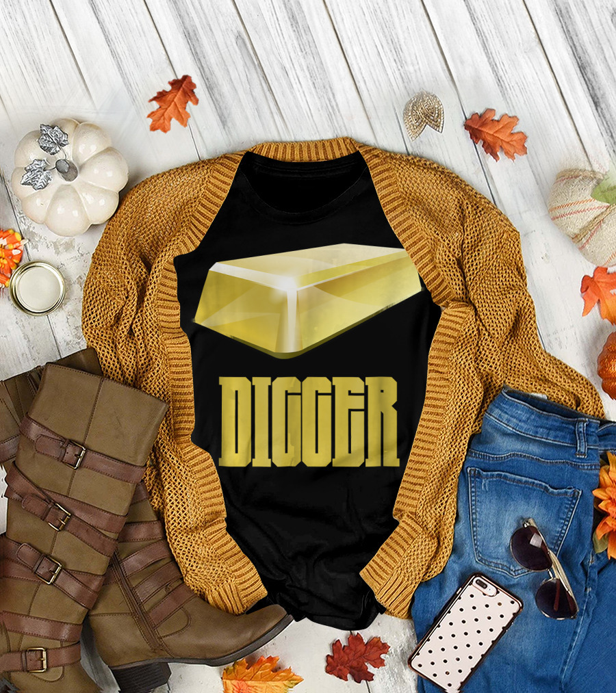 Digger Gold Bar Nugget Mining T-Shirt
