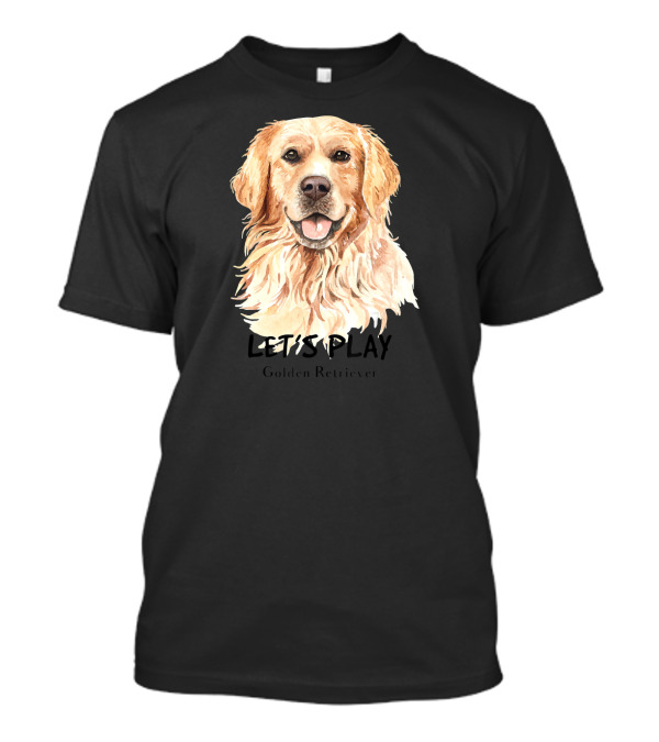 Golden Retriever Let's Play Watercolor T-Shirt