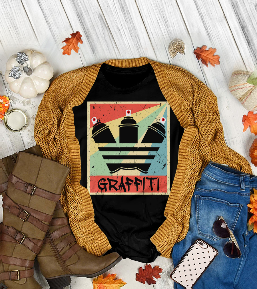 Graffiti Red Nozzle Vintage Spray Can Art Retro T-Shirt