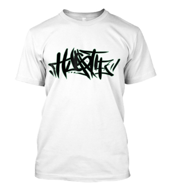 Hustle Graffiti Style Street Art Text T-Shirt