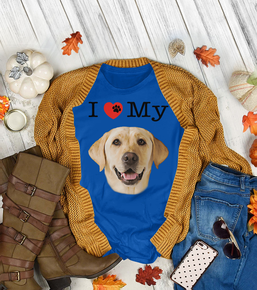 I Heart Love My Yellow Lab T-Shirt