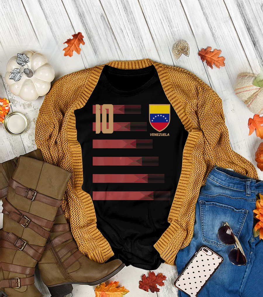 Venezuela Venezuelan Football Soccer Jersey Number 10 Flag Emblem T-Shirt
