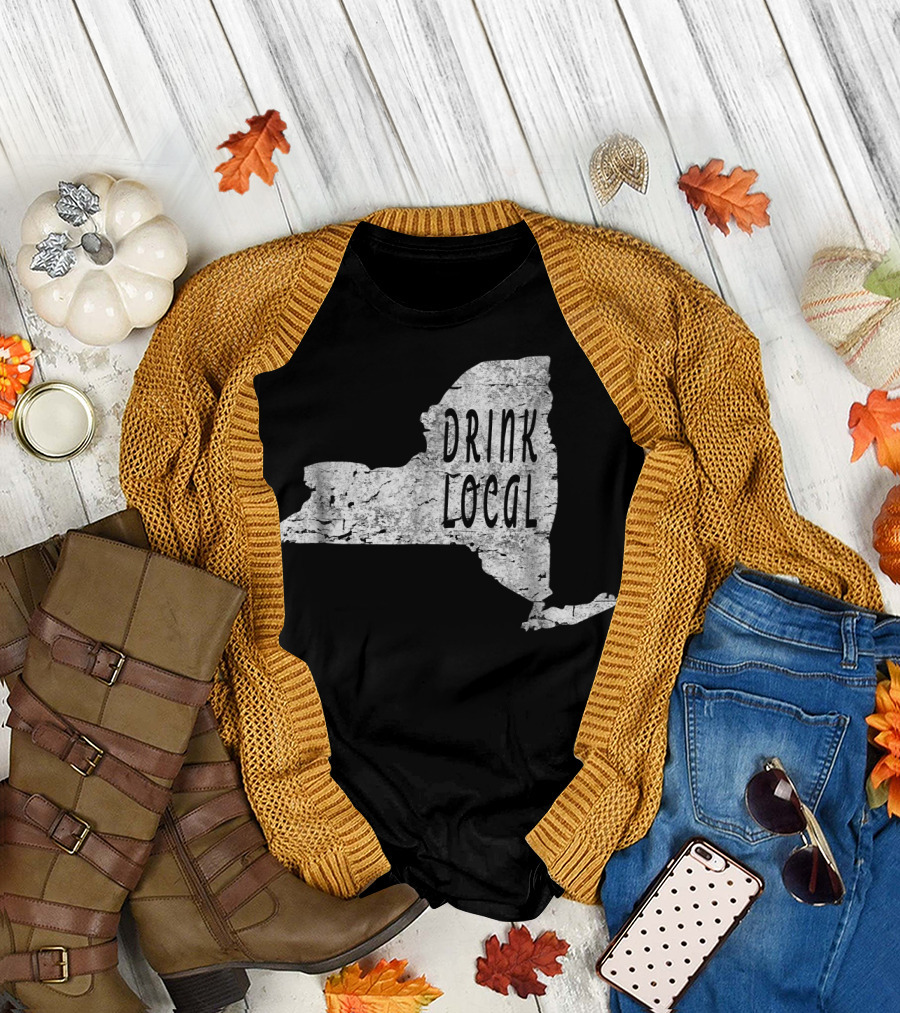 Vintage New York Drink Local Craft Beer T-Shirt