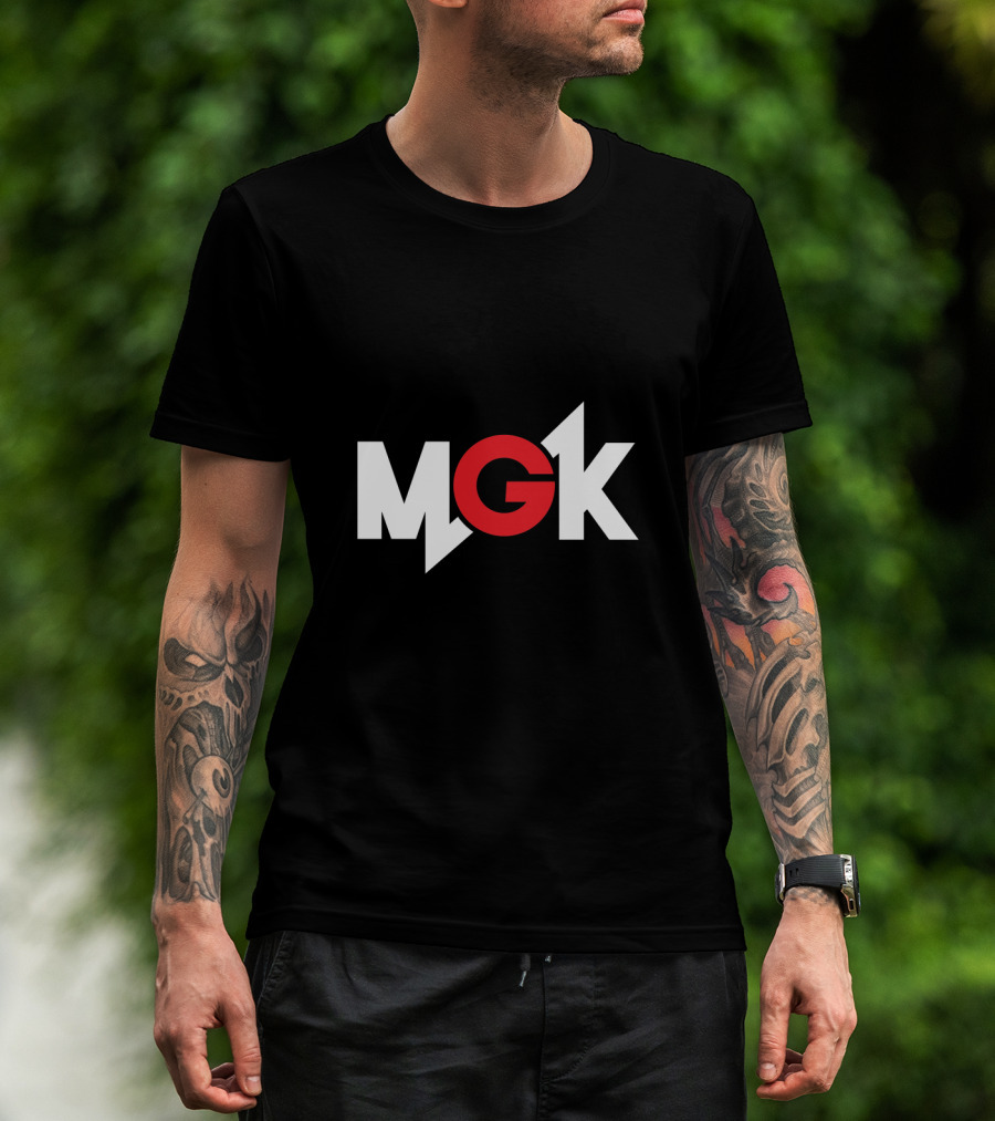 MGK Logo Bold Red Lettering With Lightning Bolt T-Shirt