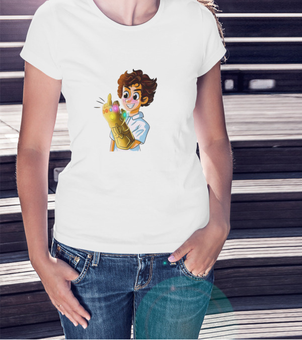Jack Dylan Grazer Cartoon Character Wearing Infinity Gauntlet T-Shirt