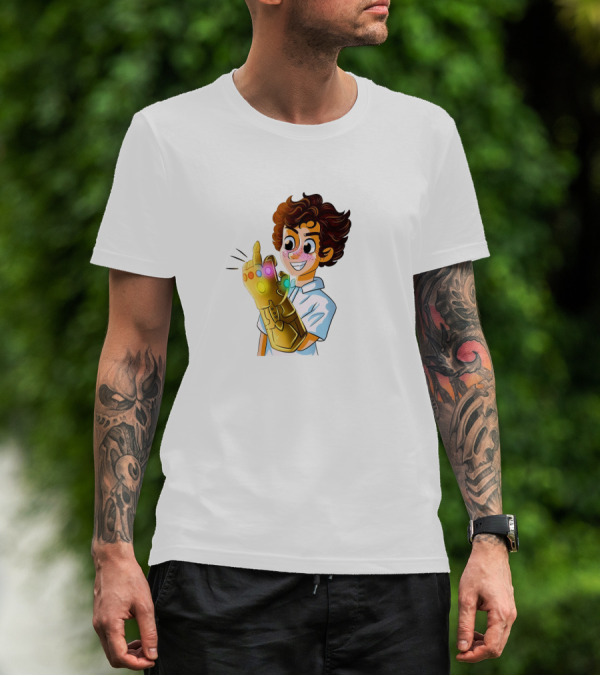 Jack Dylan Grazer Cartoon Character Wearing Infinity Gauntlet T-Shirt