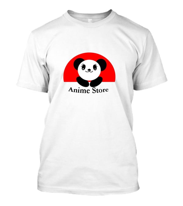 Anime Store Panda Logo Japan Sun Circle T-Shirt
