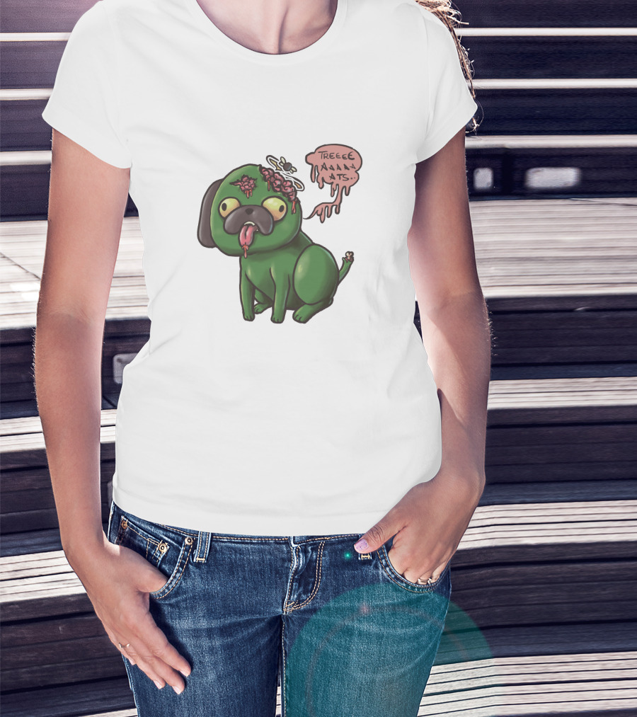 Nerdecrafter Zombie Pug TREATS T-Shirt