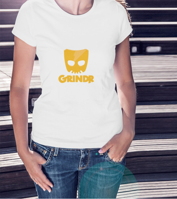 Grindr Bold Yellow Mask T-Shirt