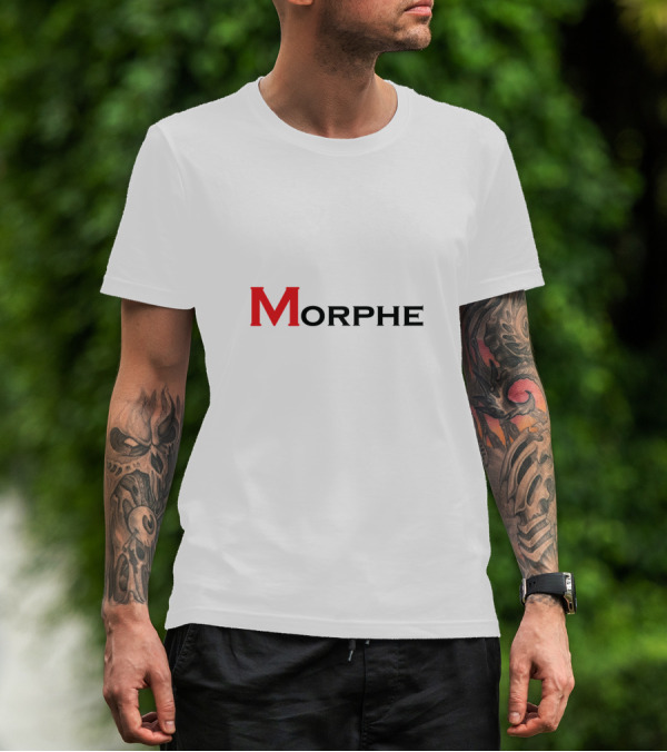 Morphe Red And Black Minimalist Typography T-Shirt