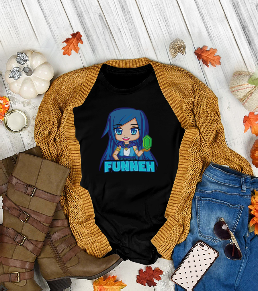 Funneh ItsFunneh Character Holding Emerald Gem T-Shirt