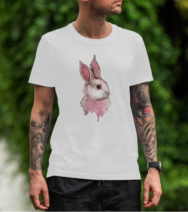 Hare 6s Watercolor Rabbit Dripping T-Shirt