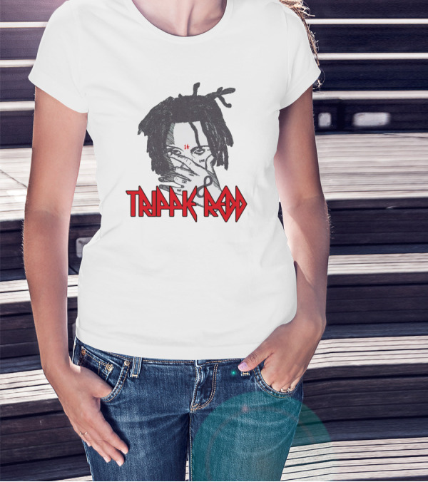Trippie Redd Illustration With Hand Gesture And Red 14 T-Shirt