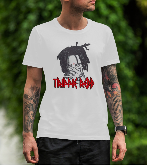 Trippie Redd Illustration With Hand Gesture And Red 14 T-Shirt