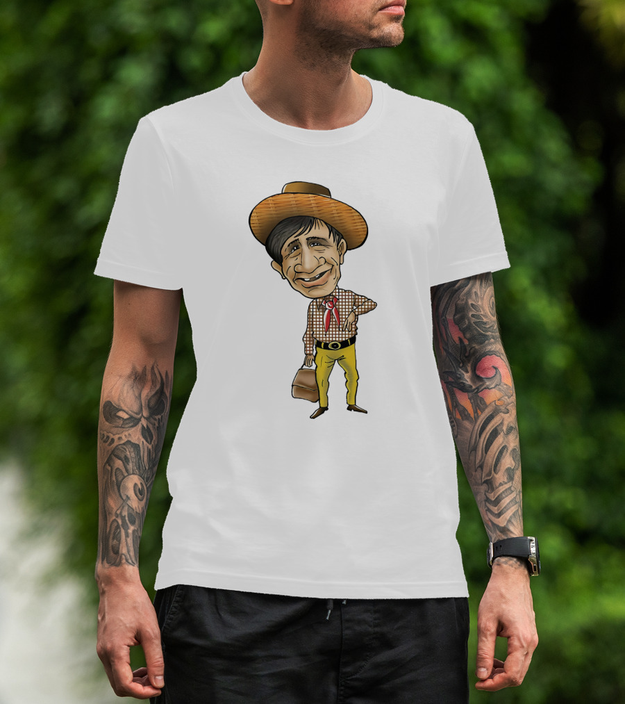 Dev Anand Caricature Cowboy T-Shirt