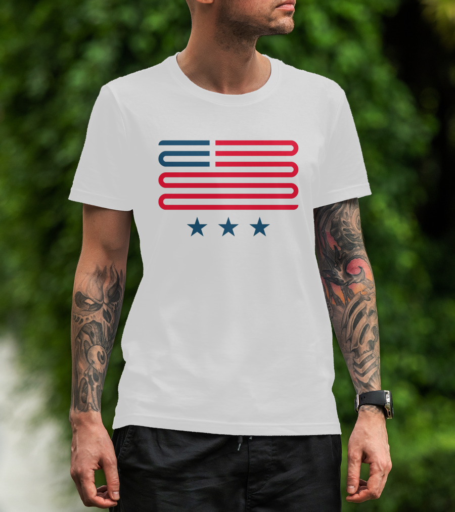 American Flag Three Stars Stripes USA Flag T-Shirt