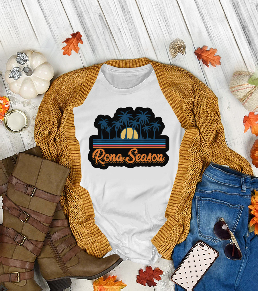 Rona Season Tropical Sunset Palm Trees T-Shirt