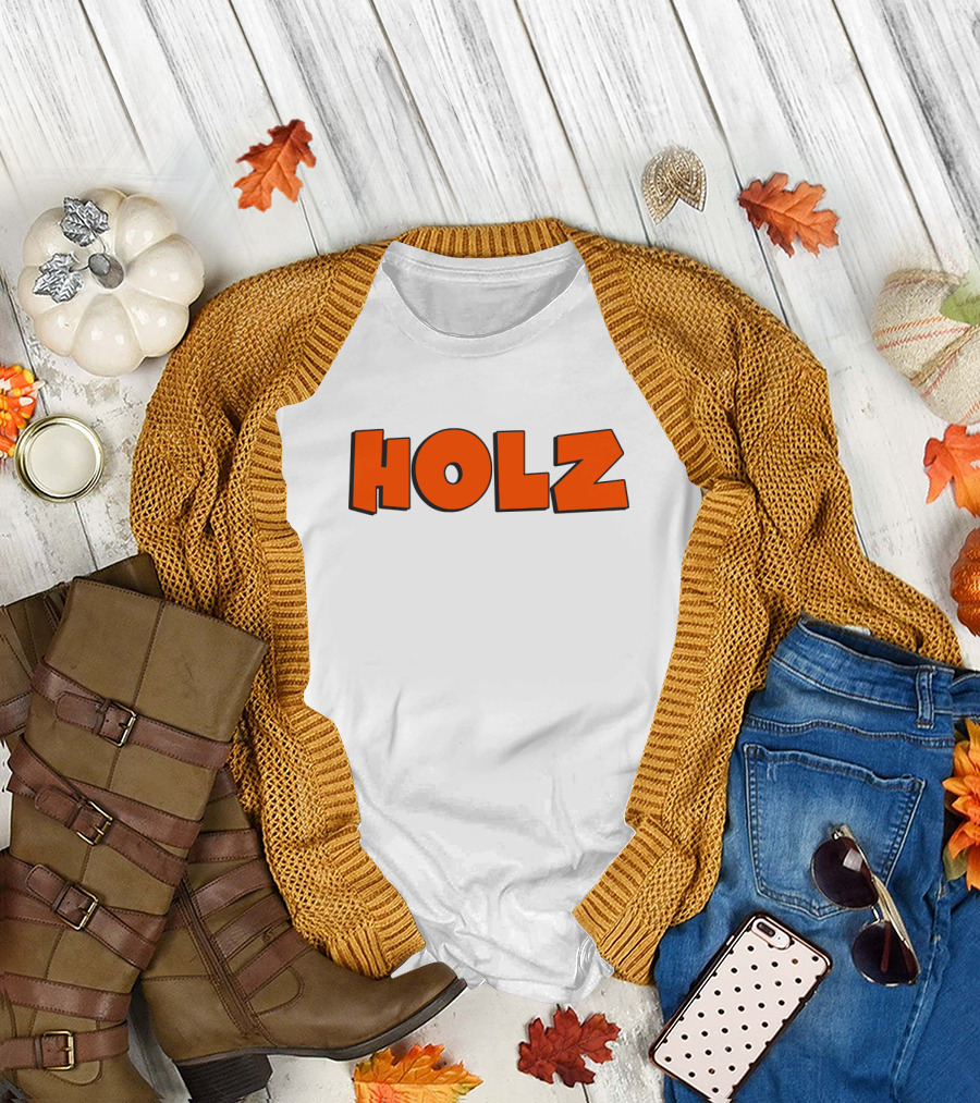 HOLZ Bold Orange Text T-Shirt