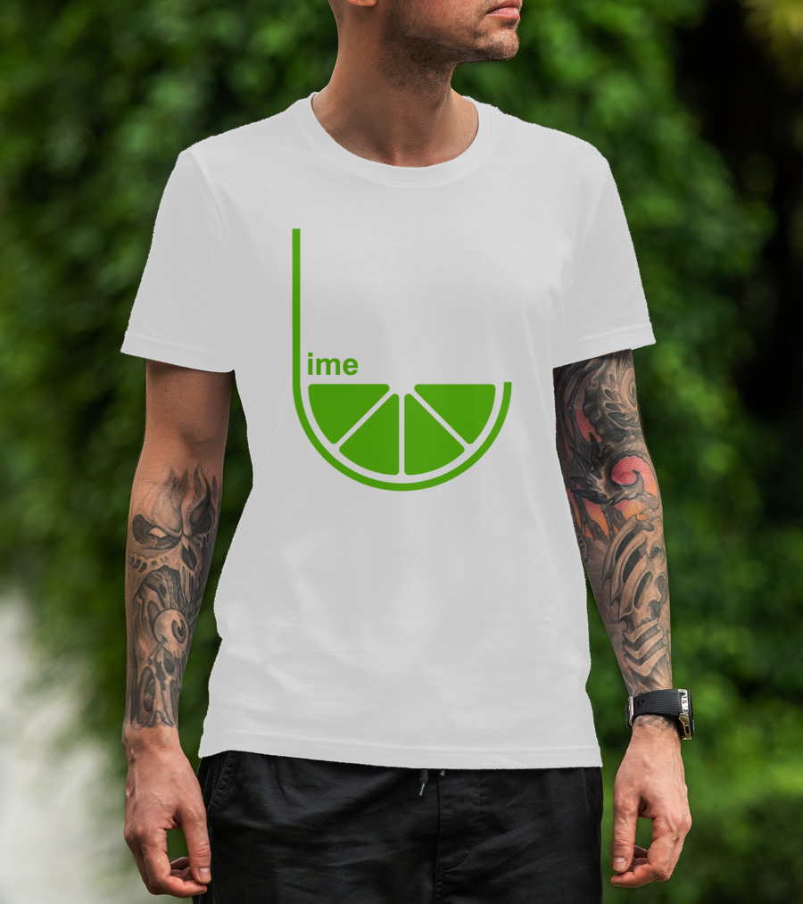 Lime Ime Slice Clever Typography T-Shirt